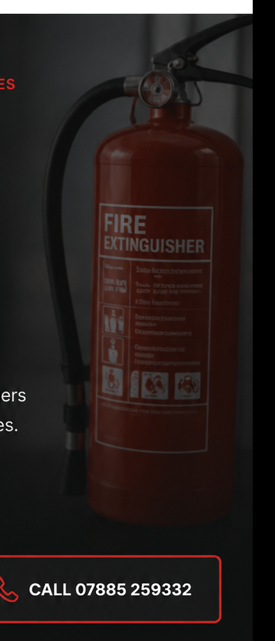 Fire extinguisher in a commercial fire safety environment